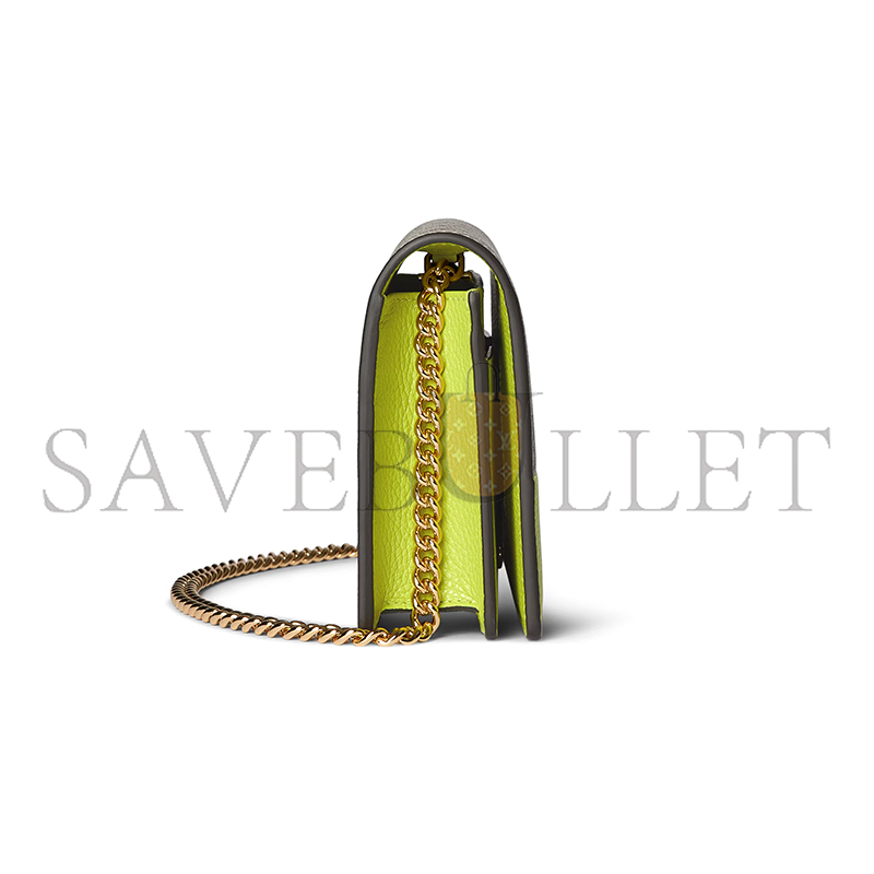 GUCCI GG MARMONT BI-COLOR WALLET ON CHAIN 497985 (20*12.5*4cm) GUCCI GG MARMONT BI-COLOR WALLET ON CHAIN 497985 (20*12.5*4cm)